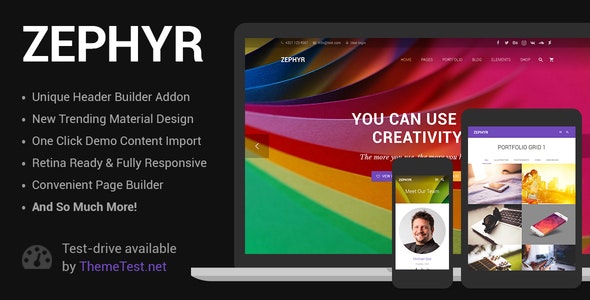 Zephyr v9.3.1 – WordPress 材料设计主题