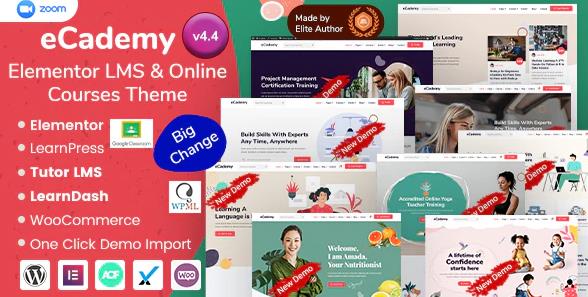 eCademy v7.6 – WordPress在线培训教育主题