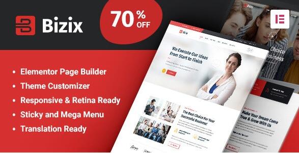 Bizix v2.2.3 – WordPress企业和商业主题