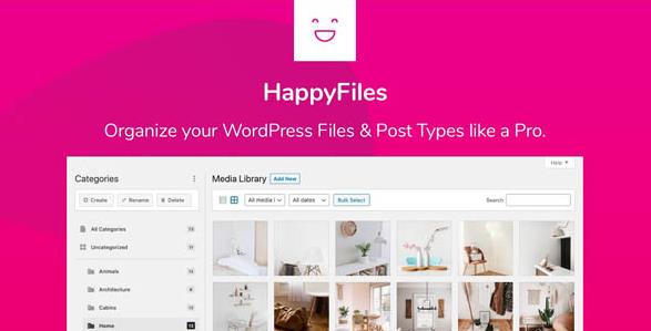 HappyFiles Pro v1.9.0 – WordPress媒体文件夹管理插件