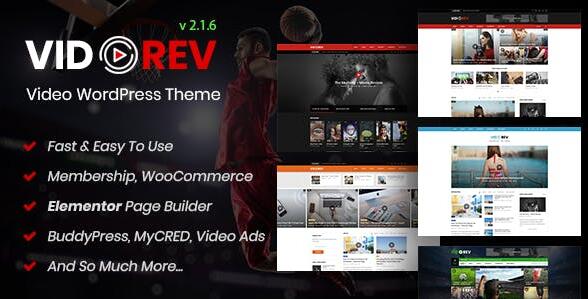 VidoRev v2.9.9.9.9.9.7 无限制版（已汉化） – WordPress视频主题