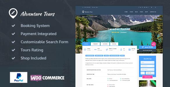 Adventure Tours v5.2.2 – WordPress旅游主题