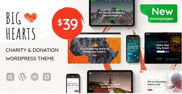 BigHearts v3.1.18 – WordPress慈善与捐赠主题