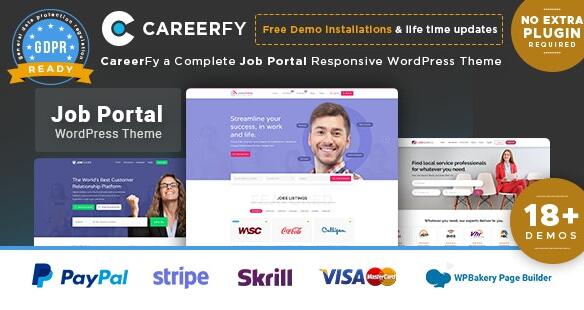 Careerfy v10.4.9(已汉化) – WordPress工作委员会主题
