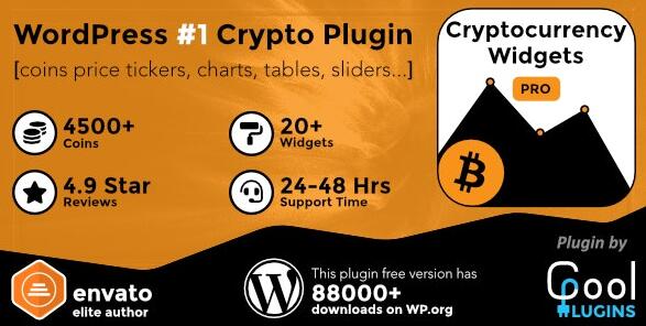 Cryptocurrency Widgets Pro v4.2.0无限制版– WordPress加密数字货币插件