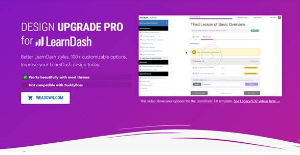 Design Upgrade Pro for LearnDash v2.29无限制版 –  LearnDash 设计