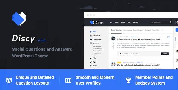 Discy v5.7.4无限制版（已汉化） – WordPress问答主题