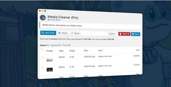 Media Cleaner Pro v7.3.0无限制版（已汉化）– WordPress媒体库无用文件清理插件