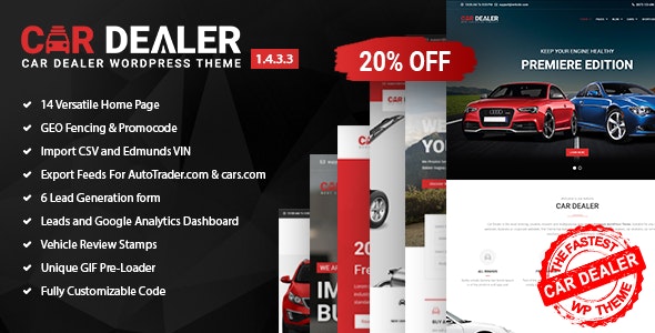 Car Dealer v6.1.1无限制版 – WordPress汽车响应式主题