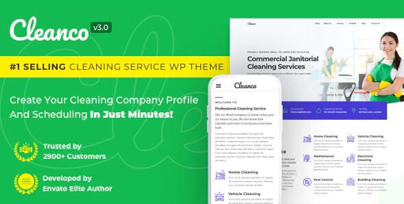 Cleanco v3.2.4无限制版 – WordPress清洁服务公司主题