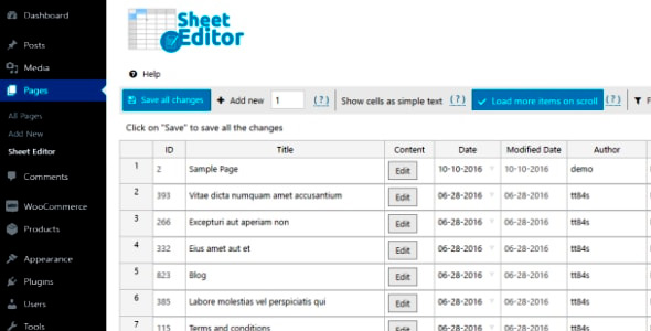 WP Sheet Editor User Profile Pro v1.5.29无限制版（已汉化）