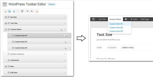 WordPress Toolbar Editor Pro Addon 1.4.2无限制版 – WordPress 工具栏编辑器