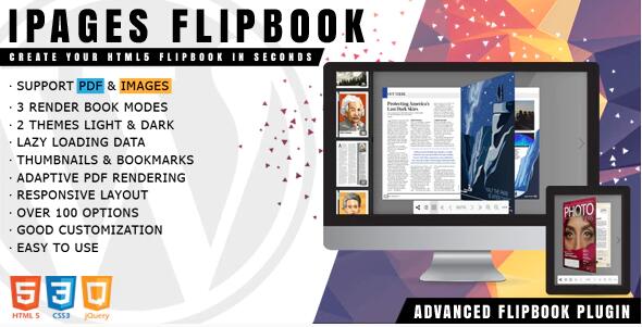iPages Flipbook for WordPress v1.5.5 – WordPres HTML5动画书插件