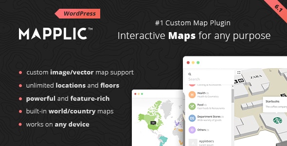 Mapplic v8.7.6无限制版（已汉化） – WordPres创建自定义地图插件