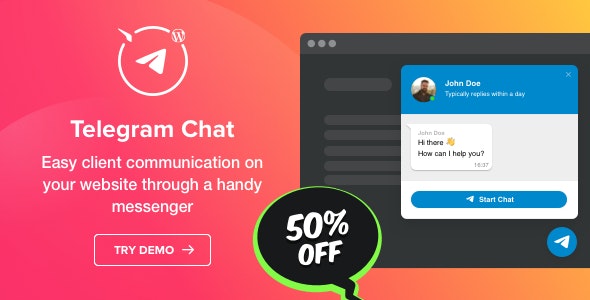 Telegram Chat v5.1全网独家无限制版（已汉化） – WordPress在线客服插件