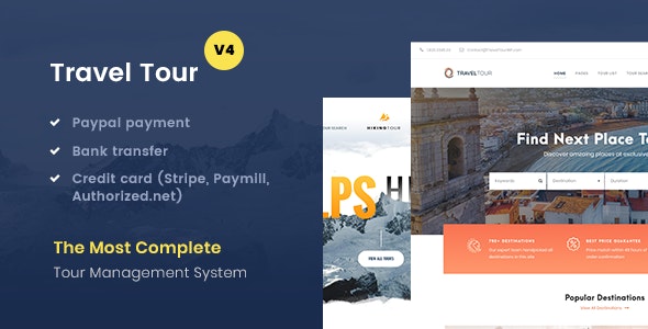 Travel Tour v5.5.0（无限制版） – WordPress旅行预订主题