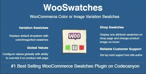 WooSwatches v6.0.0 – Woocommerce颜色或图像变化色板