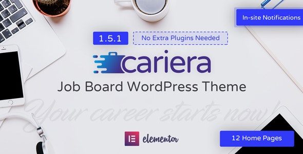 Cariera v1.9.1无限制版 –  WordPress 工作管理主题