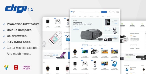 Digi v1.9.4 – WooCommerce电子商店主题