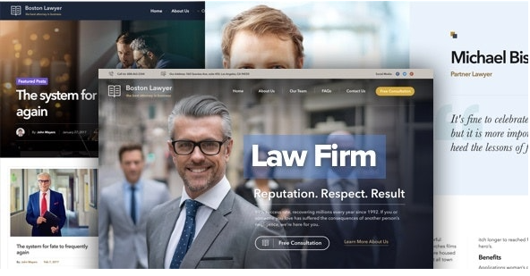 Lawyer v2.1.3 无限制版– WordPress律师事务所主题