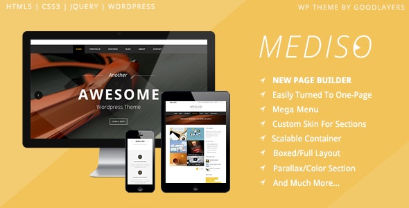 Mediso v1.3.7 –公司/单页/博客WP主题