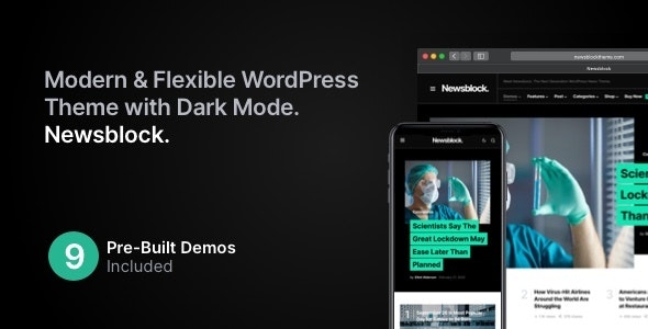 Newsblock v1.2.5无限制版 –  WordPress新闻网站主题