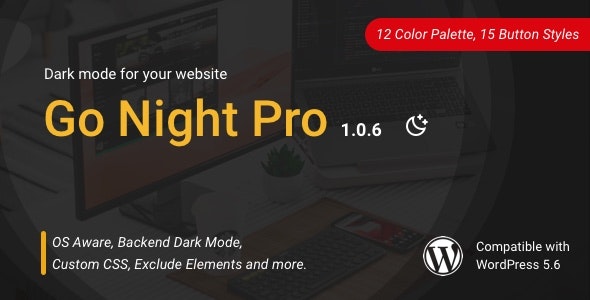 Go Night Pro v1.1.2无限制版（已汉化） – WordPress白天/夜间模式切换插件