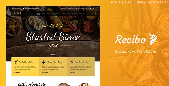 Recibo v1.3.3 – WordPress餐厅主题