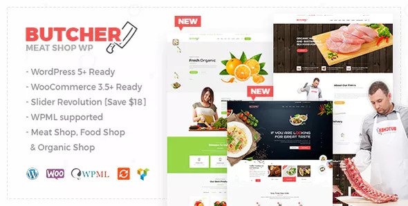 Butcher v2.32 – WordPress肉类商店主题