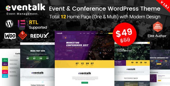 EvenTalk v1.7.8 – WordPress活动会议主题