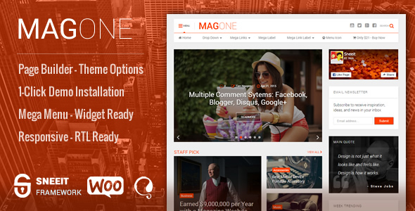 MagOne v9.0 – WordPress报纸和杂志主题