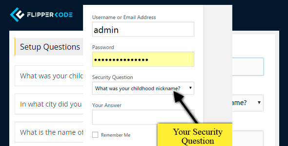 WP Security Questions Pro v3.0.5 – WordPress登录问题保护插件