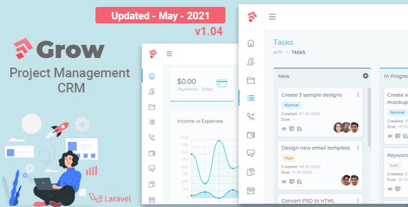 Grow CRM v3.0无限制版（已汉化） – Laravel项目管理