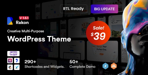 Rakon v2.0.8 – WordPress创意多用途主题