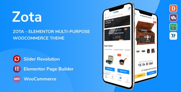 Zota v1.3.16 – Elementor多功能WooCommerce主题