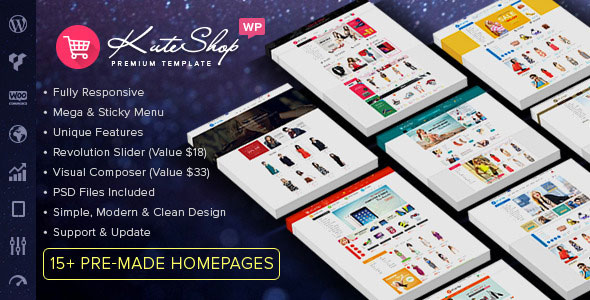 KuteShop v4.3.0（已汉化） – 多用途 WooCommerce 主题