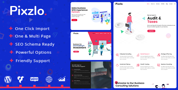 Pixzlo v2.0.2 – WordPress专业人士的创意主题