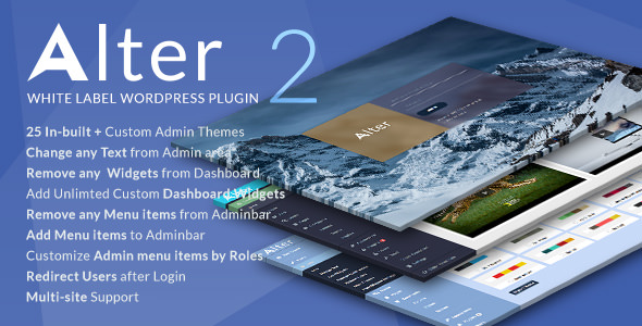 WpAlter v2.5.0 – WordPress管理仪表板插件