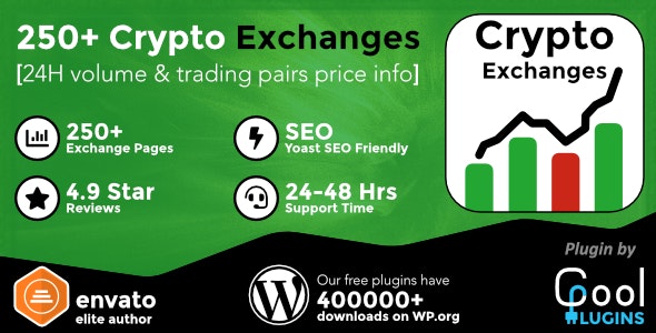 Cryptocurrency Exchanges List Pro v3.0.4 – WordPress 加密货币交易所插件