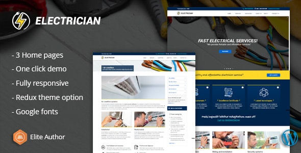 Electrician v5.6 – WordPress电气和维修服务主题