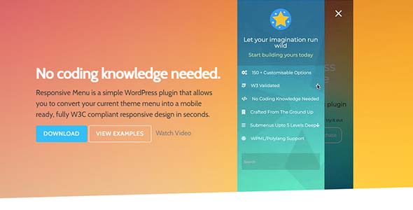 Responsive Menu Pro v4.7.4 – 高度可定制的 WordPress 响应式菜单