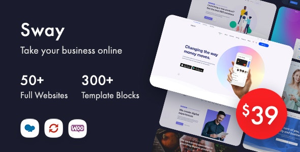 Sway v2.0 无限制版（已汉化）– 带有页面生成器的多用途 WordPress 主题