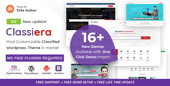 Classiera v4.0.37 – 分类广告 WordPress 主题