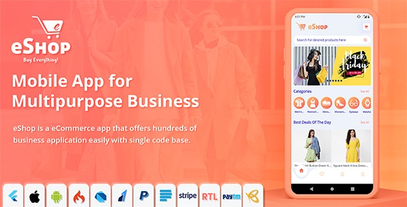 eShop v4.4.4 – Flutter 电商完整应用