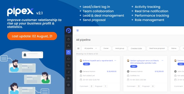 PipeX CRM v2.7 无限制版 – 项目管理工具