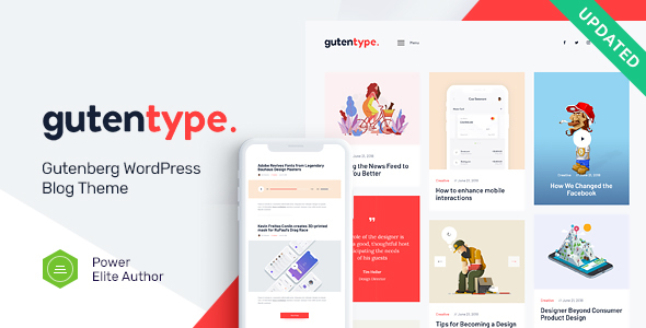 Gutentype v2.1.10 无限制版 – 100% Gutenberg WordPress 主题
