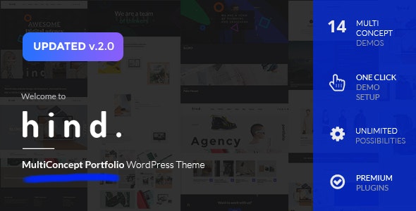 Hind v2.4.4 – 多概念组合和摄影 WordPress 主题
