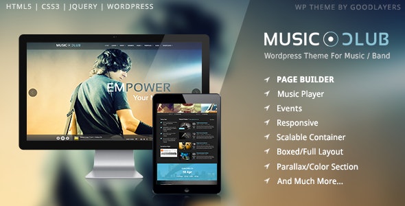 Music Club v1.8.7 – 乐队派对 WordPress 主题