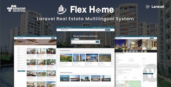 Flex Home v2.55.5（已汉化） – Laravel房地产网站源码