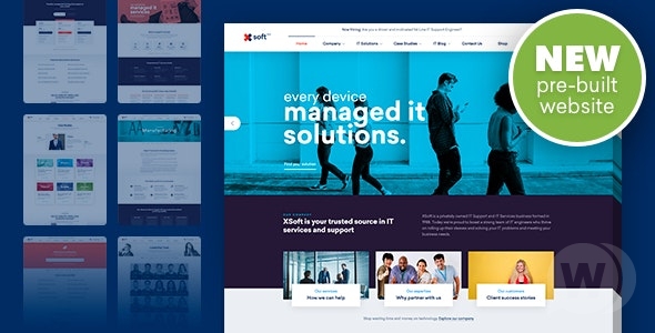 Nanosoft v1.2.5 – IT 公司的 WP 主题